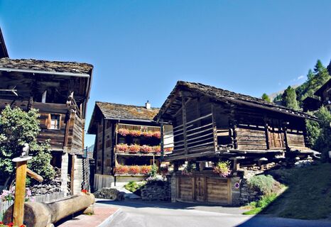 Dorf Les Haudères im Val d'Hérens