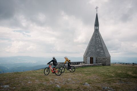 Radfahrer am Hochwechsel in der Oststeiermark
