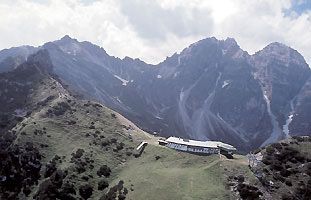 Luftbildaufnahme vom Kreuzjoch.