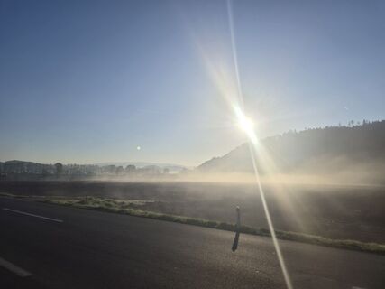 Foto de Anna Kopfmüller a lo largo del recorrido