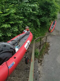 Hier geht es die Treppe hinunter!