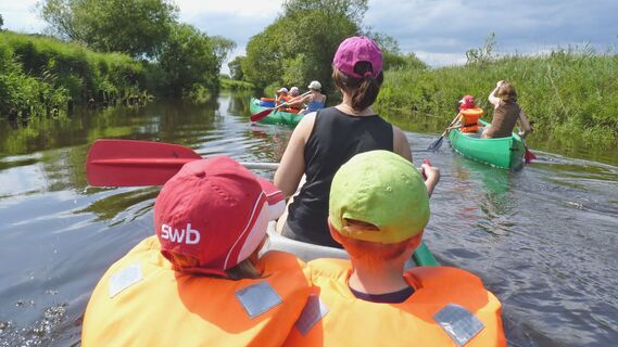 Wasserwandern auf der Wümme mit drei Kanus