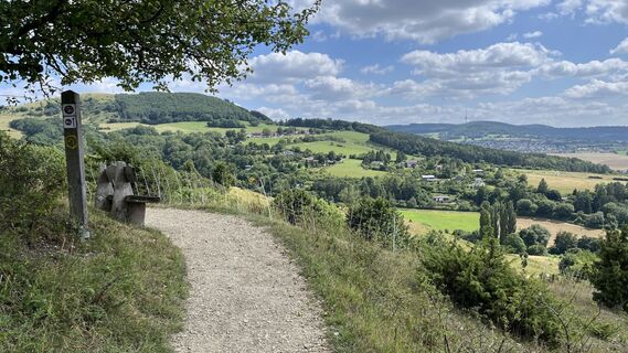 Foto von Siggi unterwegs entlang der Tour