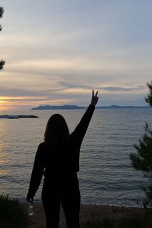 Photo de Manon Bernardi le long du parcours