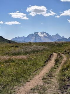 Photo de Maria Moro le long du parcours