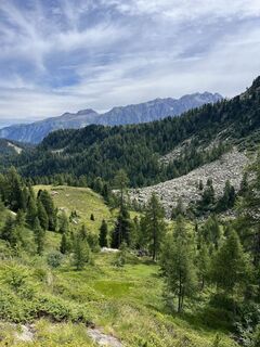 Photo de Valeria Grassi le long du parcours