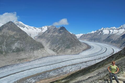 Panoramaweg über den Aletschgletscher.