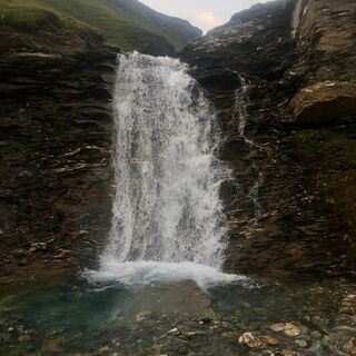 Wasserfall im Aufstieg