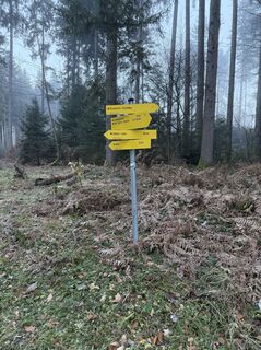 Leicht unübersichtliche Kreuzung - es brauchte den Berichterstatter 3 Versuche, um den richtigen Abzweiger zu finden..