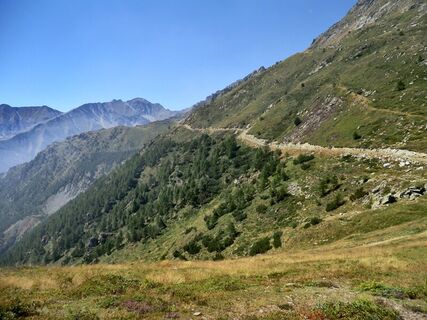 Blick vom Col de Faure auf den Col Bancet