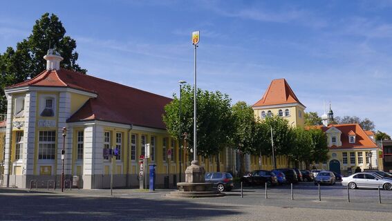 Markthalle in Herford gegenüber vom Rathaus