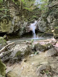 Foto de Ursula Buri a lo largo del recorrido