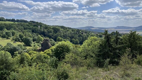 Foto von Siggi unterwegs entlang der Tour