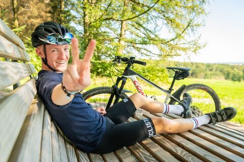 Pause während der Radtour