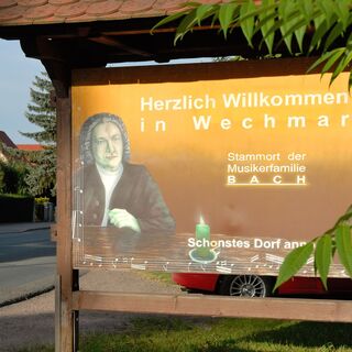 Hinweisschlid am Ortseingang - Wechmar