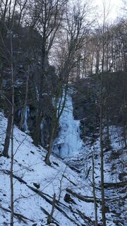 Wasserfall Plästerlegge - eingefroren