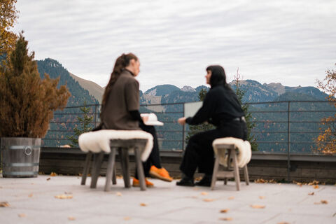 Coworking mit Bergblick