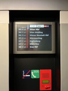 Mit dem frühesten Frühzug in der Direttissima nach Mürzzuschlag..