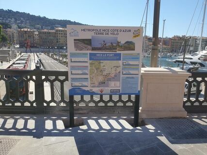 Starttafel Radroute - Nice le Port