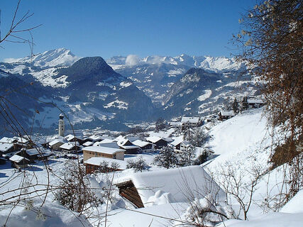 Blick Richtung Bündner Rheintal mit dem Calanda