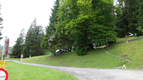 Aufstieg nahe beim Hotel Panhans