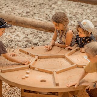 Spieltisch "Zwärgewäut" - Familienweg Hansjoggelis Spüuwäute