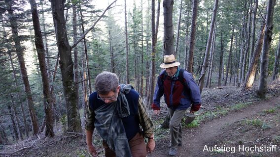 Aufstieg auf dem Hochstaff