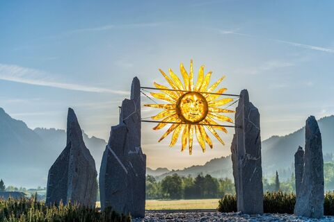Söll_Kreisverkehr_Sonne_Wilder Kaiser