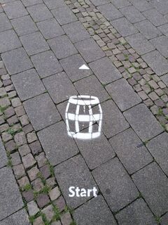 Start Einbecker Bierpfad: Fass 1