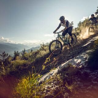 Biker in der Region Varen, Flottuwald