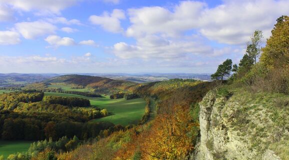 Aussicht vom Kammweg des Großen Hörselberges bei Eisenach