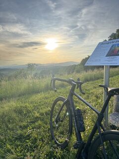 Photo de Ingrid Silvia Jansky le long du parcours