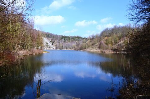 Blick auf die Finkenkuhle, ehemaliger Tagebau in Salzgitter-Bad