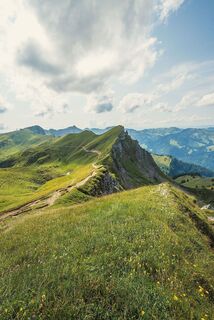 Blick vom Hochblanken über den Damülser Grat