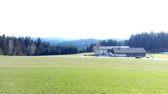 Blick von der Waldkapelle auf Schmerlinghof