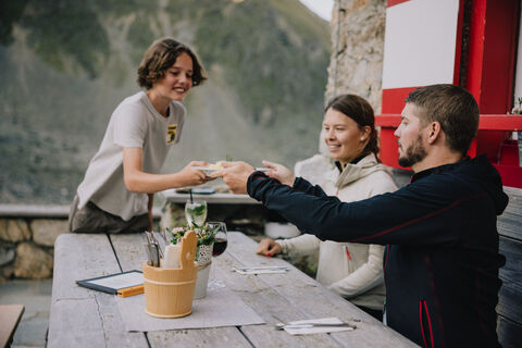Essen auf der Erlanger Hütte