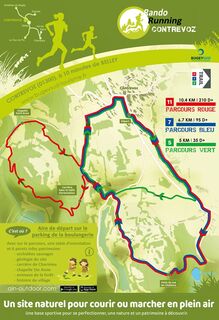 Flyer der Trail-Strecken von Contrevoz
