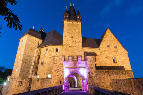 Schloss Spangenberg abends