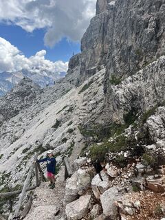 Foto von Rosi entlang der Tour