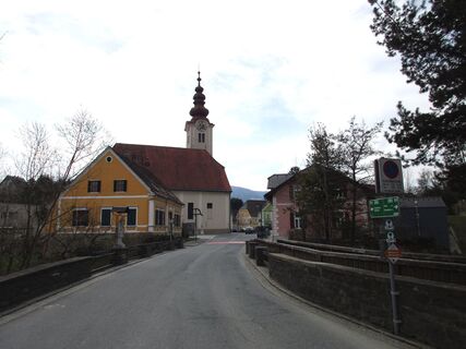 Saggaubachbrücke, Kirchplatz von Eibiswald