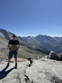 Photo de Oskar Vogel le long du parcours