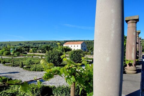 Blick auf die Taverne im Europäischen Kulturpark Bliesbruck-Reinheim