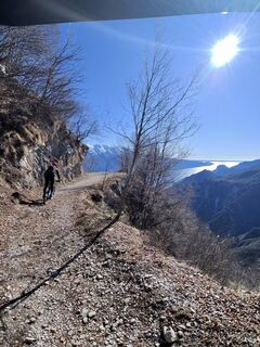 Foto von Dr. Natascha Binder entlang der Tour