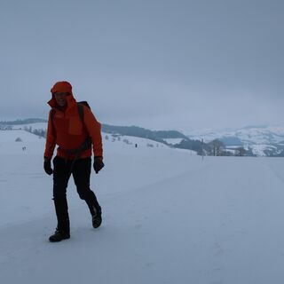 Gespurter Wanderweg - Winterwanderung Riffenmatt