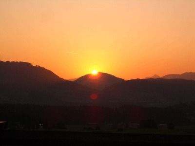 Sonnenuntergang Blick vom Zieplhof