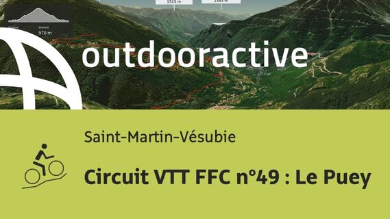 parcours VTT - Saint-Martin-Vésubie: Circuit VTT FFC n°49 : Le Puey
