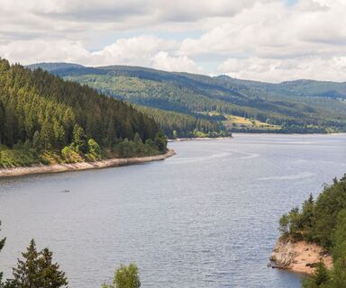 Blick über den Schluchsee von Seebrugg