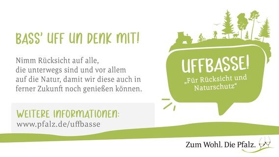 Logo "UFFBASSE! - Kampagne für ein rücksichtsvolles Miteinander in der Natur"