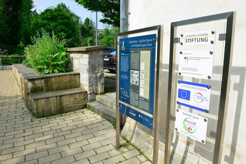 Hinweistafel am Gifhorner Schloss zur Allerhoheit