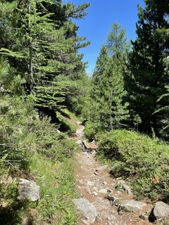 Photo de Christiane Papp le long du parcours